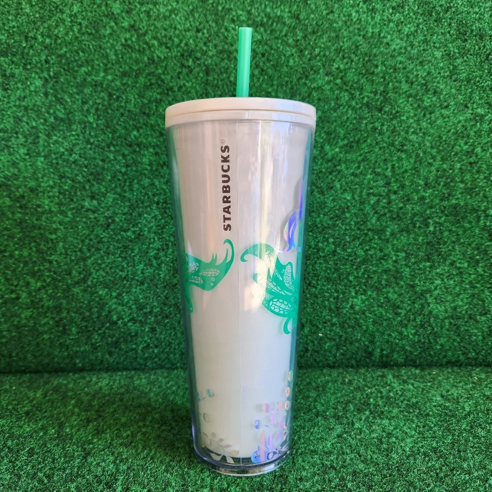 Starbucks Mermaid Tumbler Cup Holiday 2022 Pearl Iridescent